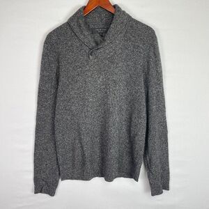rag & bone Men Wool Silk Blend Shawl Cowl Neck Long Sleeve Sweater Gray S